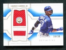 2020 Definitive Collection Jumbo Relics Blue Lourdes Gurriel Jr. /30 Blue Jays