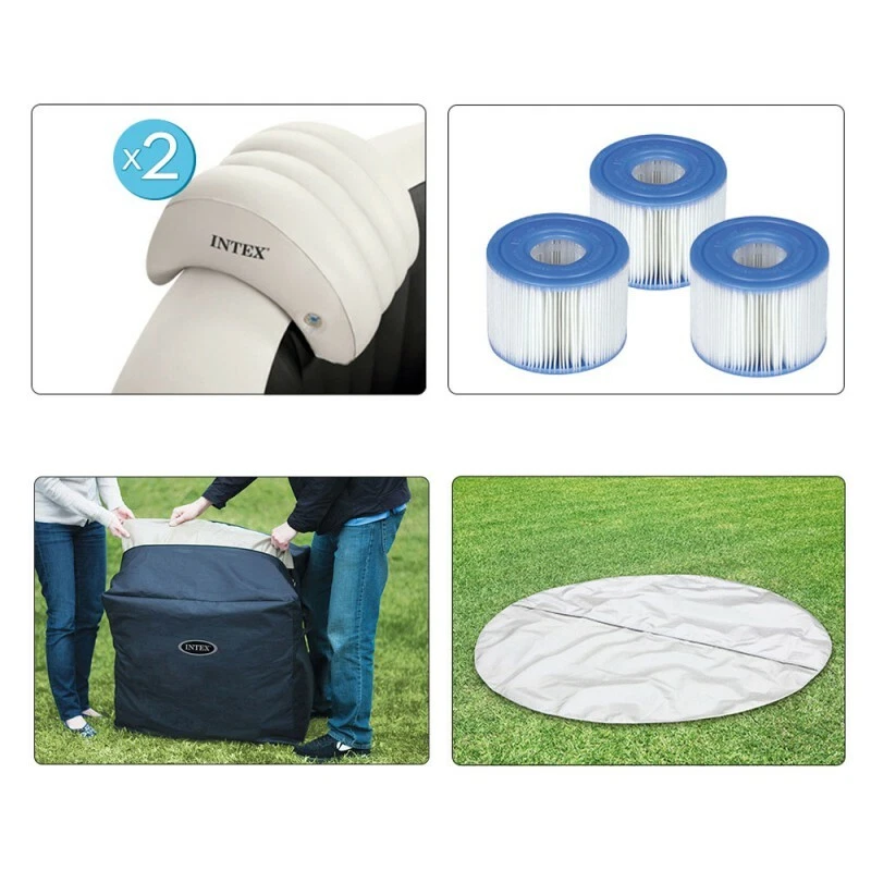 Intex Whirlpool PureSpa Ø 201x71cm Pool Badewanne 4 Personen Whirlwanne Outdoor - Bild 4 von 4