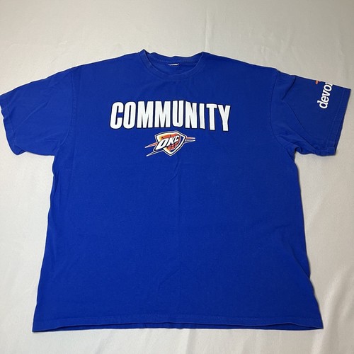 Oklahoma City OKC Thunder Community NBA Mens T-shirt XL Basketball Blue