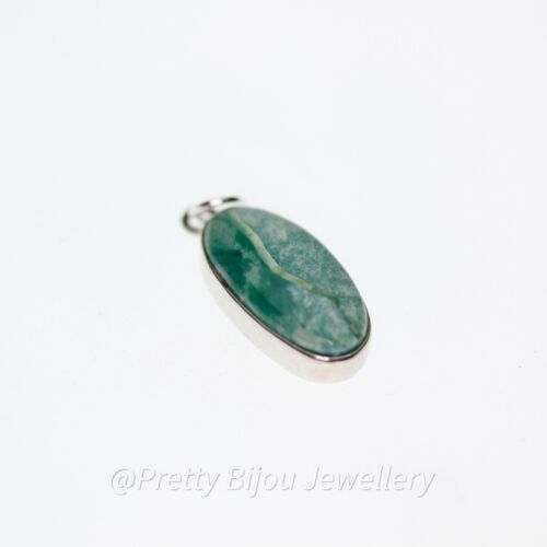 Vintage .925 Silber Anhänger mit Larimar Fassung