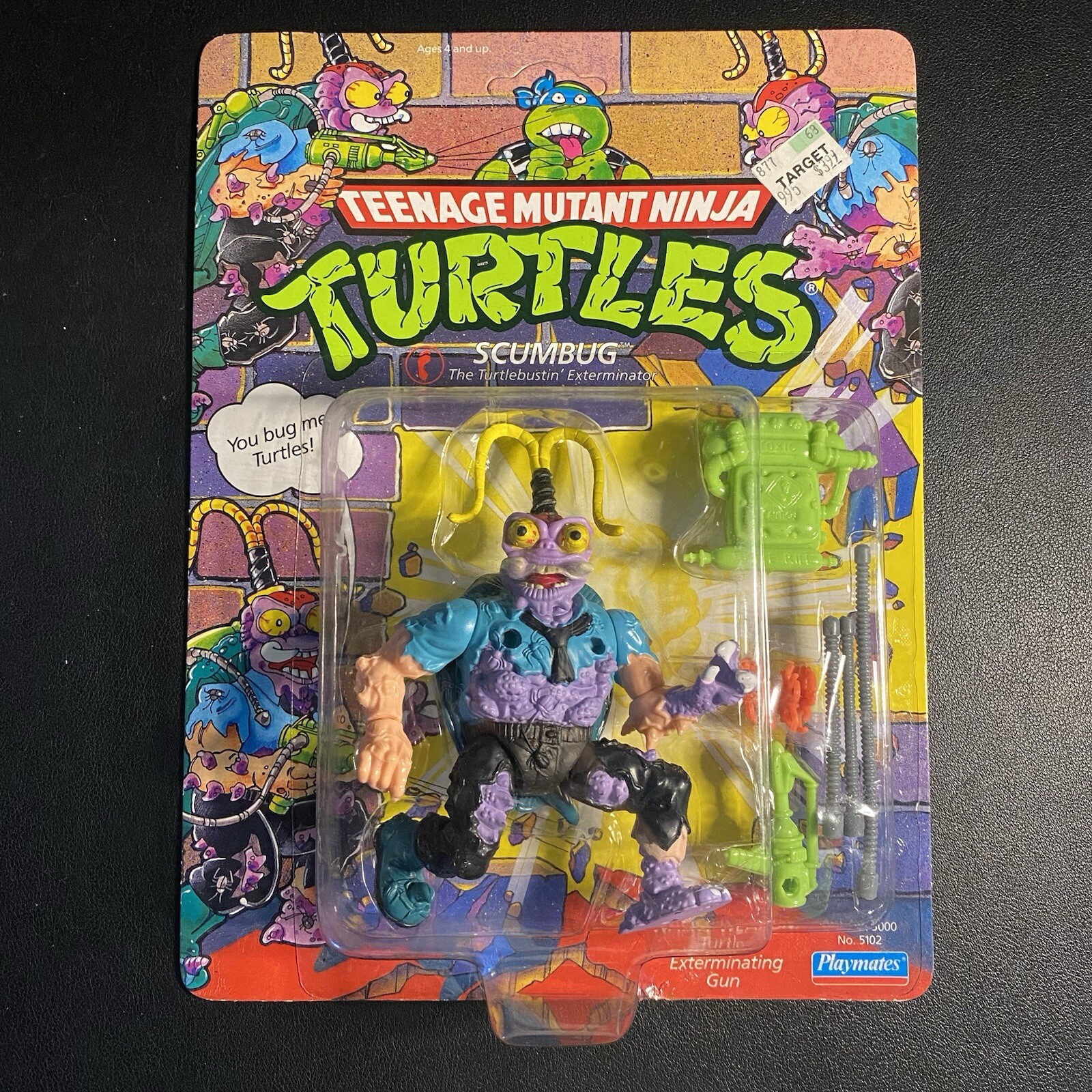 1990 Playmates TMNT Scumbug Teenage Mutant Ninja Turtles Unpunched New Sealed
