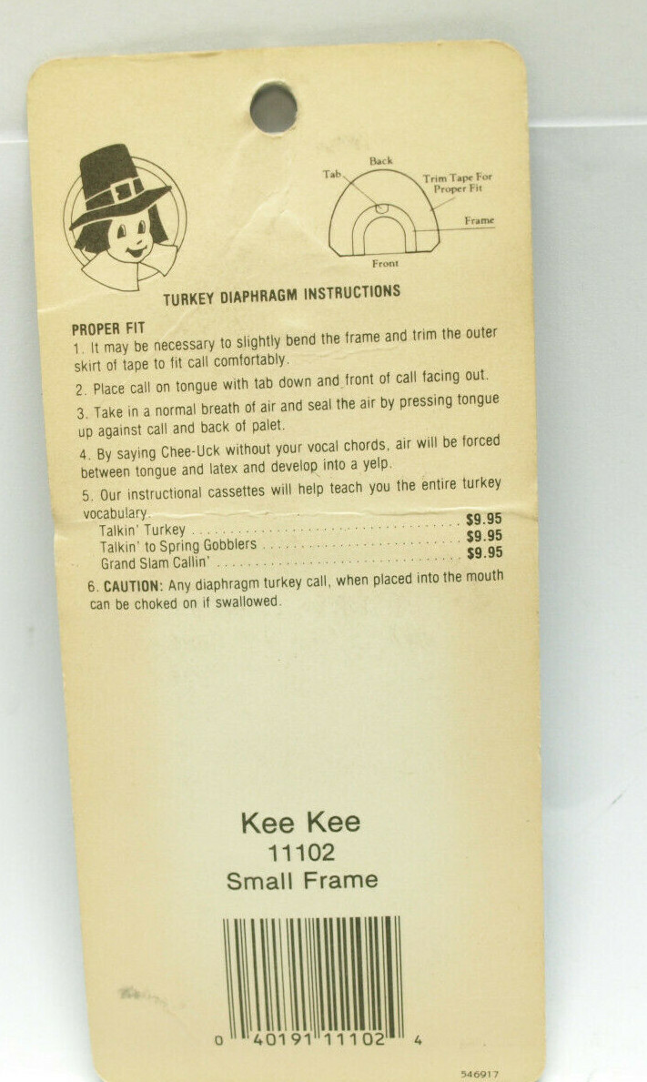 Vintage Quaker Boy Turkey Call Kee Kee Small Frame NEW 11102 eBay