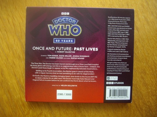 Doctor Who Once and Future Past Lives, 2023 audio CD - Picture 2 of 4