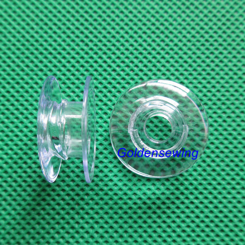 25 Clear Concave Bobbins w/ BOX for Viking 1,1+,Husqvarna Viking 1100