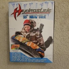 Hydroslide Neon 33" Inner Tube Snow Tube Sledding Handles New In Box Heavy Duty.