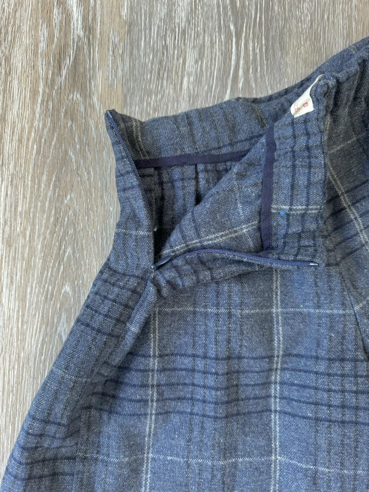 Falda corta plisada azul marino talla 8 a cuadros Zara Kids Collection Foto 4 de 4