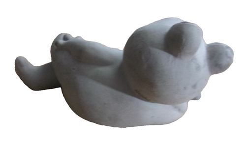 Latex frog mold w/plastic backup plaster concrete mould 5.5"L x 3"H x 2.5"W - Picture 3 of 5