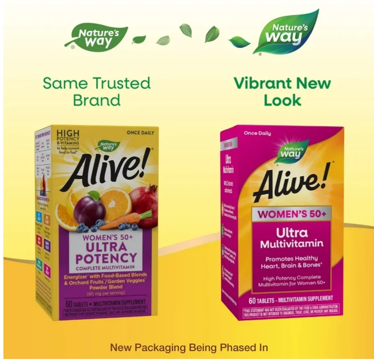 Nature’S Way Alive! Women’S 50+ Ultra Potency Complete Multivitamin, High Potenc - Image 2 of 4