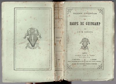 J-P-M Lescour Stivell Gwengan La Arpa Di Guingamp 1869 Guantone Canti Bretoni