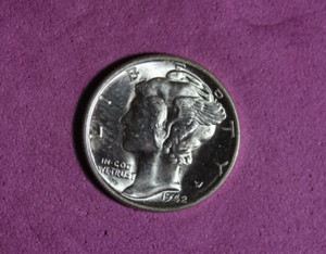 1942- Mercury Dime #P17527