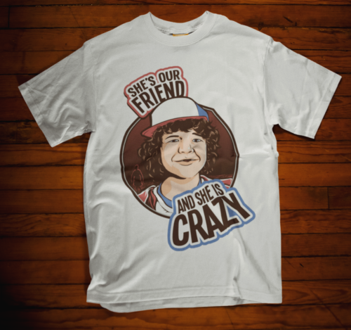 Stranger Things Dustin & Dart Kids Printed T-Shirt Various Sizes Available