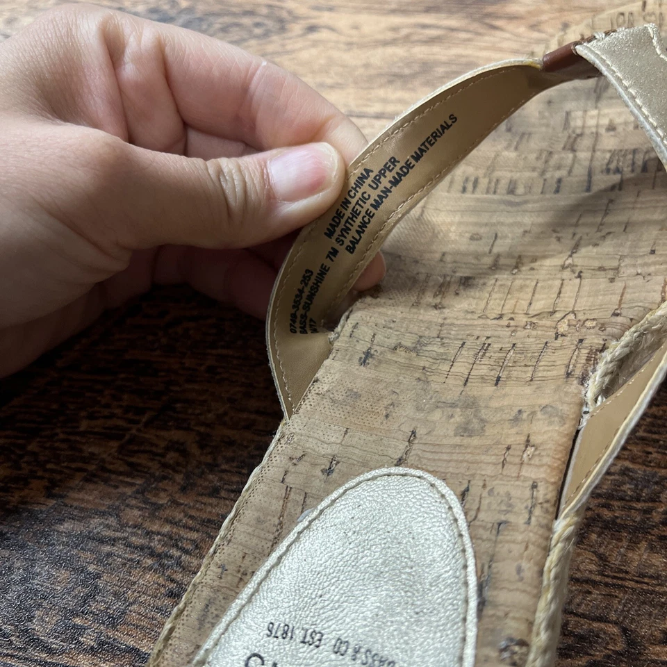 Sandalias chanclas Sunjuns GH Bass & Co para mujer talla 7M cama de corcho Foto 3 de 4