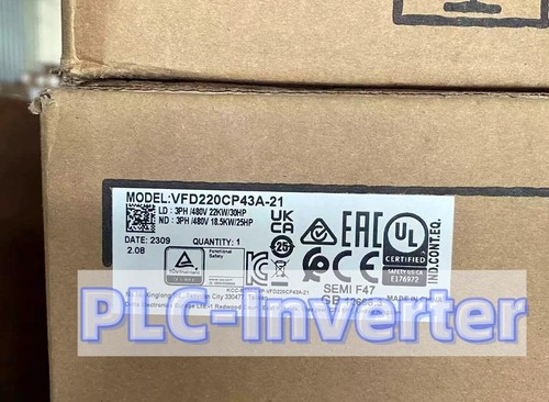New In Box DELTA VFD220CP43A-21 Inverter Frequency Converter 22kw AC380V/ - Picture 1 of 1