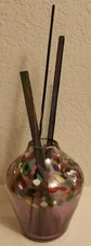 Glass Vase 4.25" Tall by Loretta Eby Hot Glass - Decorative Art Glass!