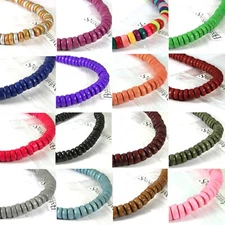 1 Strand of 100 Wooden 8mm Round x 4mm Thick Rondelle Spacer Natural Wood Beads