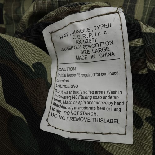 Boonie Hat US Military Issue Type II Woodland Jungle Camo Large - Picture 6 of 6