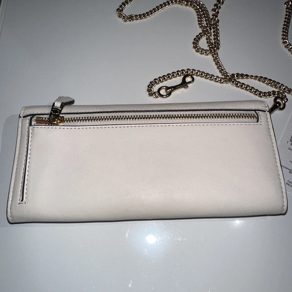 NWT Coach Slim Envelope Wallet Daisy Emboldened Print With Chain Chalk BNWT - Image 4 of 4