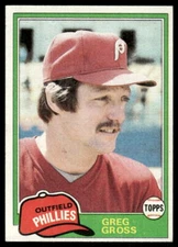 1981 Topps #459 Greg Gross Philadelphia Phillies Baseball Card