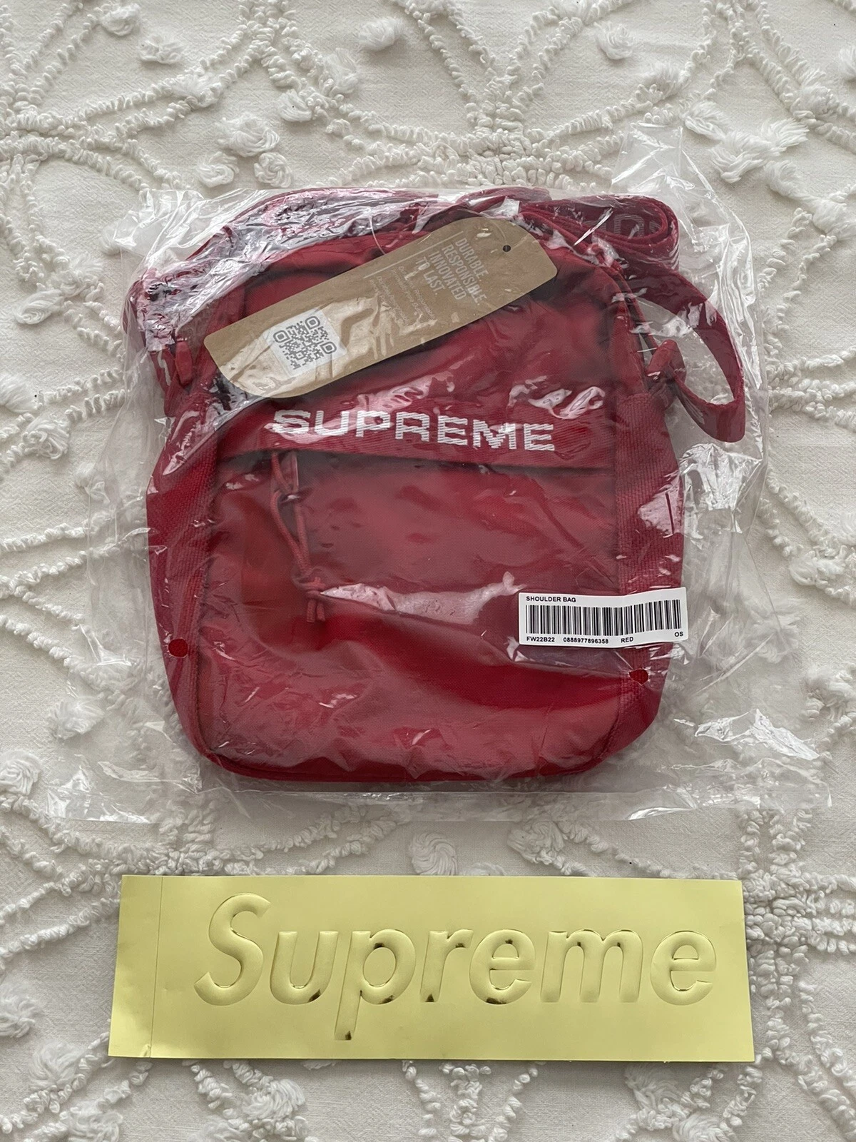 Sac bandoulière Supreme FW22 « Rouge » (100 % AUTHENTIQUE)