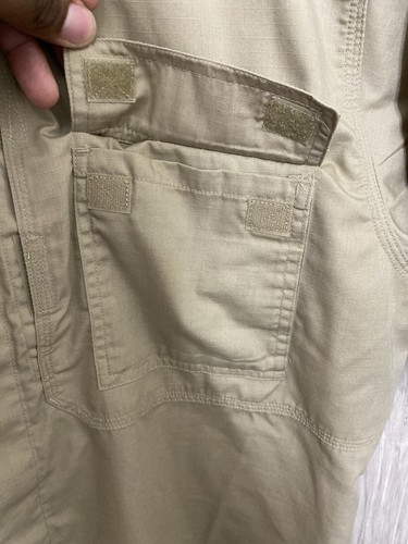 511 Tactical Desert Tan Short Sleeve Button Up Shirt Men’s L - Picture 4 of 11
