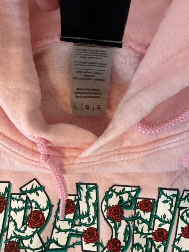 Thrasher Magazine Skate Grunge Pink Thorn Rose Logo Hoodie Large Skateboard - Picture 7 of 9