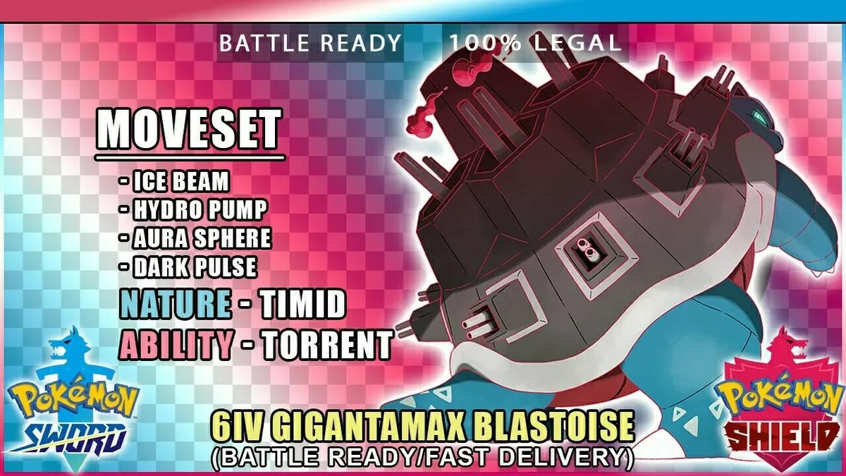 Pokemon Sword/Shield Isle of Armor Gigamax Blastoise, Venusaur