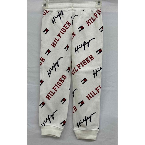 NWT Tommy Hilfiger Logo Joggers Unisex Sz 3T. Drawstring. WhiteRedNavy - Picture 2 of 3