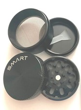 Paquete de 10 trituradoras de hierbas para molinillo de tabaco a base de hierbas especias ahumadas negras de 2,25" 4 piezas
