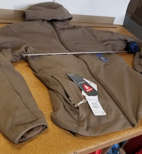 Salomon Primaloft Brown Medium LS Mountain Flex Hooded Jacket (#625)