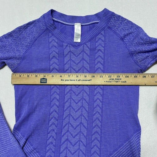 Ivivva by Lululemon Girls 12 Long Sleeve Shirt Glacier Air Top Thumbholes Purple - Picture 9 of 12