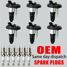 6x Ignition Coil Iridium Spark Plug For Chevy Trailblazer Gmc Envoy 4.2l Uf303