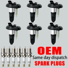 6X Ignition Coil & Iridium Spark Plug For Chevy Trailblazer GMC Envoy 4.2L UF303