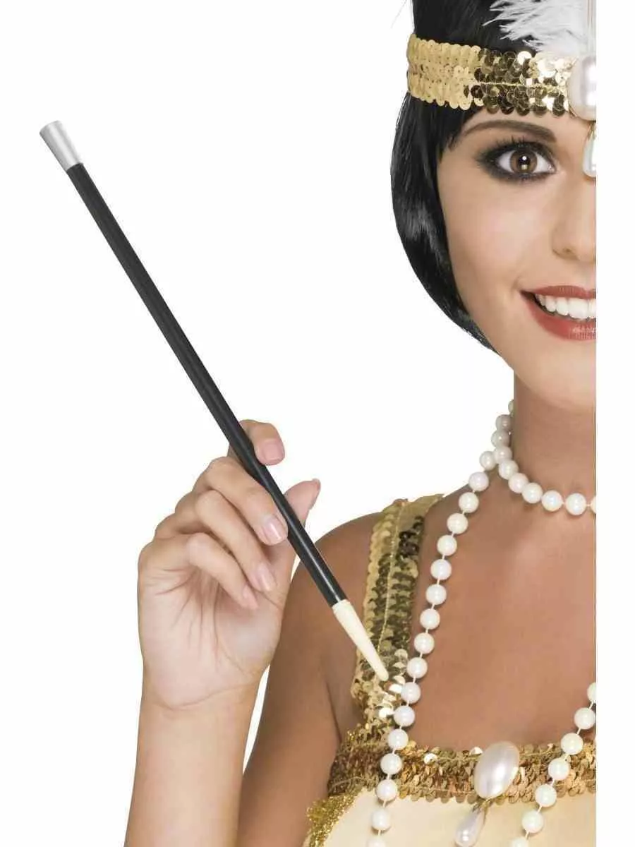 Flapper girl deals cigarette holder