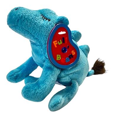 Full O' Beans Vintage 1999 Blue Camel Stuffed Animal Plush Toy Kids Collectible