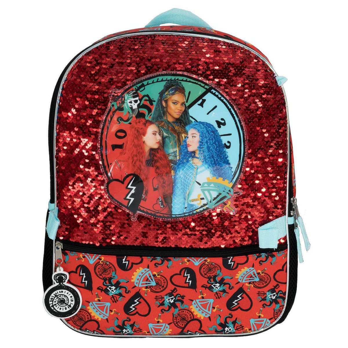 5 Piece Disney Decendents 4 Backpack Lunch Box Set Tote Bag Sequin