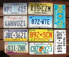 10 CRAFT CONDITION LICENSE PLATES FOR CRAFTS LOT (RANDOM PLATES)