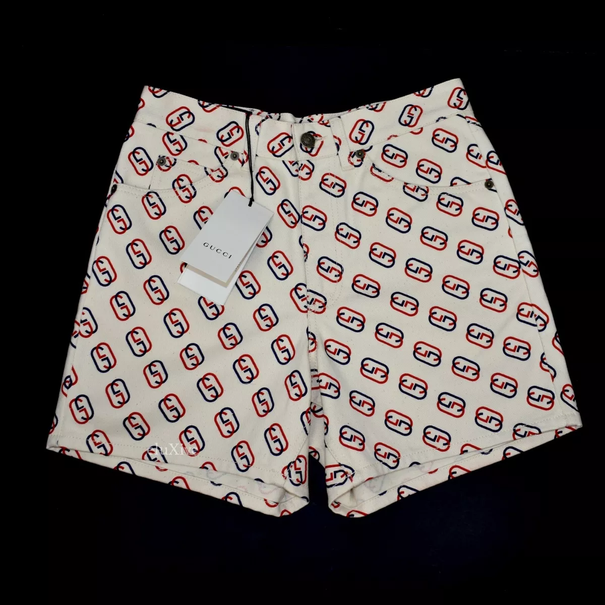 Louis Vuitton Monogram Mens Shorts, Navy, M*Stock Confirmation Required