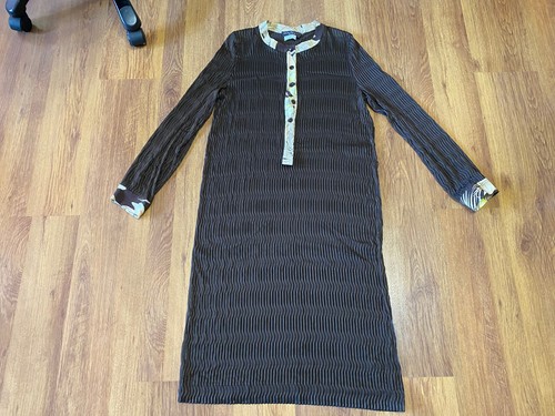 SALVATORE FERRAGAMO BROWN STRETCH RIBBED JERSEY MAXI DRESS-IT 50 - Picture 9 of 12