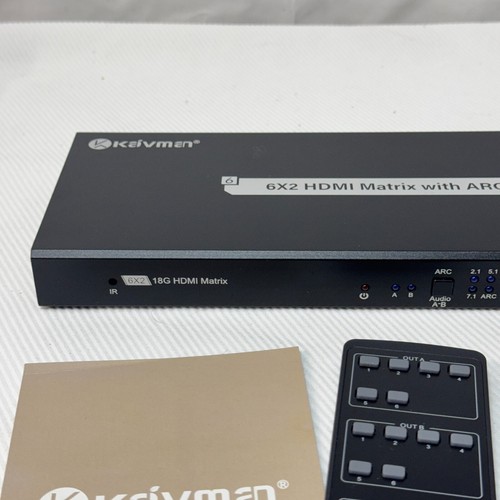Kaivman HDMI Matrix Switch 6x2, KAIVMAN 6 in 2 Out HDMI Matrix Switch/Splitter - Picture 5 of 12