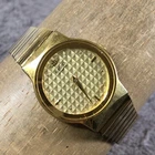 Vintage Seiko Womens 5Y91-6090 Formal Gold Tone 30mm Quartz Analog Watch 7 3/4"
