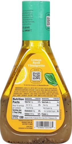 Newman's Own Zitrone Basilikum Italienische Vinaigrette Dressing Glutenfrei 16oz (12er Pack) - Bild 8 von 12