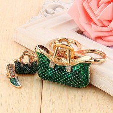 Hot Sale Rhinestone Crystal Keyring Charm Pendant Purse Key Ring Keychain Gift