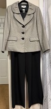 New Le Suit Women  s Gray Black Size 16 Pants Blazer Suit