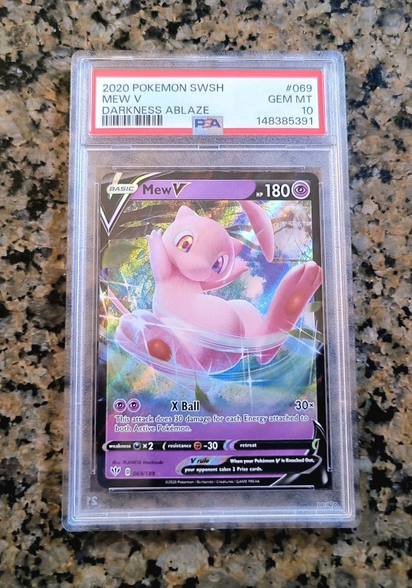 ✨Mew V Ultra RARE Pokemon Card PSA 10 GEM MINT Darkness Ablaze
