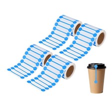 4Rolls Total 2000Pcs Tamper Evident Tape, 2.8x0.5Inch Tamper Proof Sticker,Blue