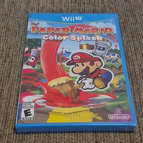 BRAND NEW Paper Mario Color Splash (Nintendo Wii U) Factory Sealed. LOOSE DISC