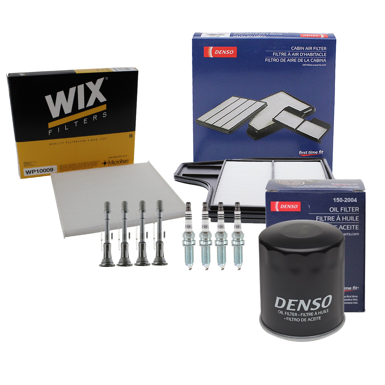 Denso Tune Up Kit NGK 4 Spark Plugs Boots Kit for Nissan Altima 2.5 L4 FWD Sedan