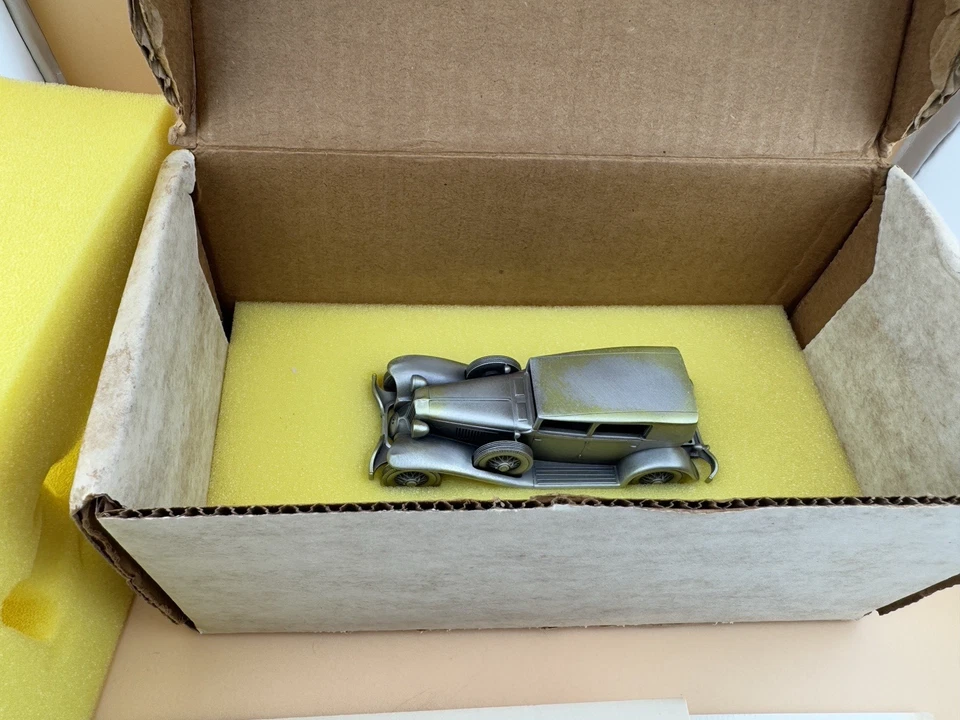 VTG Cord 1929 L29 Crafted in Pewter Danbury Mint Original Box and Papers - Image 4 of 4