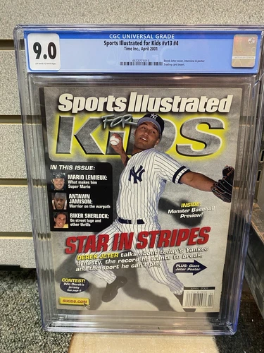 Derek Jeter Sports Illustrated For Kids CGC 9.0 Newsstand April 2001 Yankees