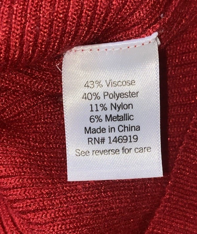 Женский пуловер Nine West свитер размер XL красный металлик рождественский зимний удобный - Изображение 4 из 4